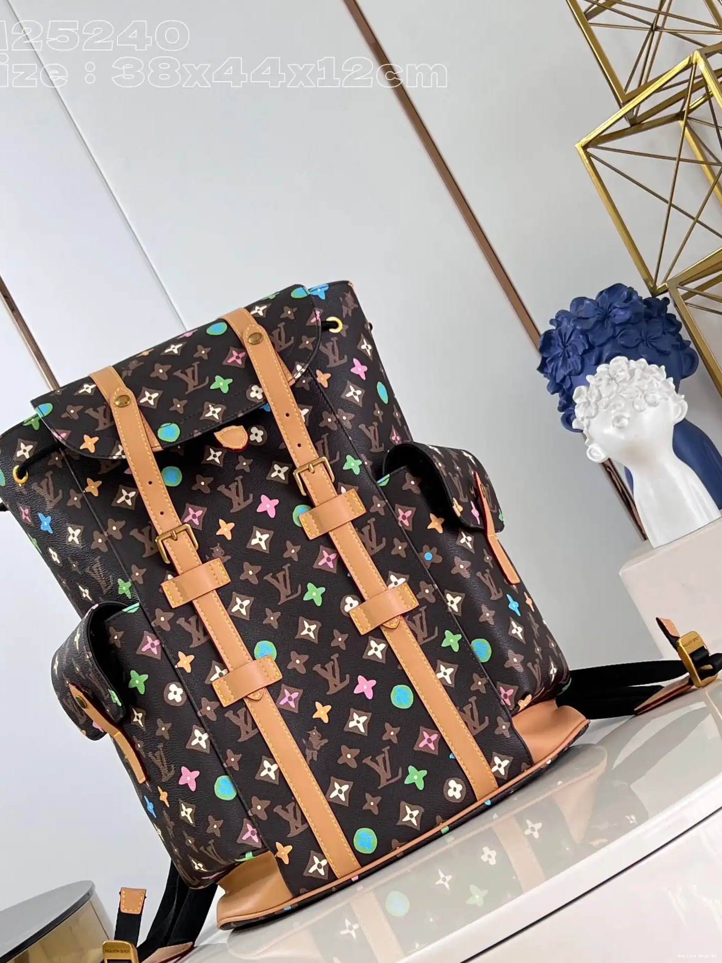 Cheap Backpack Vuitton Louis Christopher MM-38*44*12.5CM 0608
